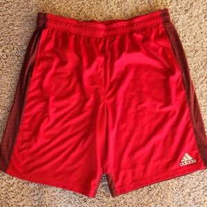Adidas Men's Vibrant Red Athletic Shorts